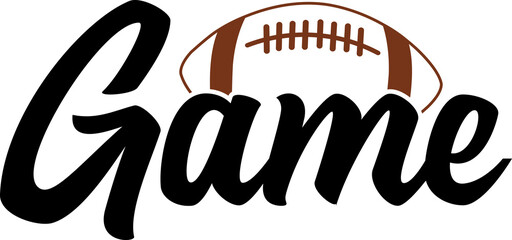 Football game typography design on plain white transparent isolated background for card, shirt, hoodie, sweatshirt, apparel, card, tag, mug, icon, poster or badge, my heart is on that field