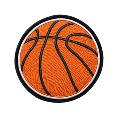 Fototapeta premium Basketball Embroidery Patch Badge Isolated on Transparent Background 