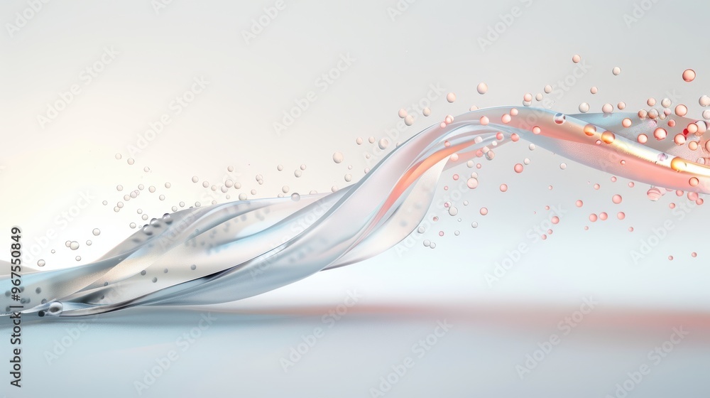 Poster a beautiful illustration showcasing intricate light effects on a pristine white background, creating