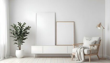 Fototapeta premium Photo interior modern design room 3d illustration;