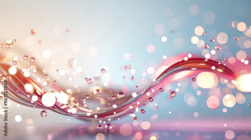 Poster abstract bokeh and blur effects intertwine beautifully against a pure white background, delivering a