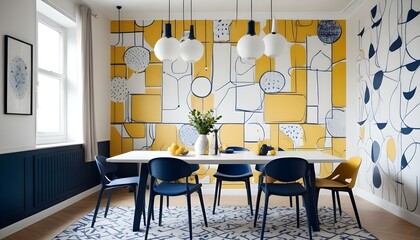 Photo interior modern design room 3d illustration;