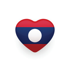 National flag of Belize shaped as heart. Belize flag. Vector illustration.	