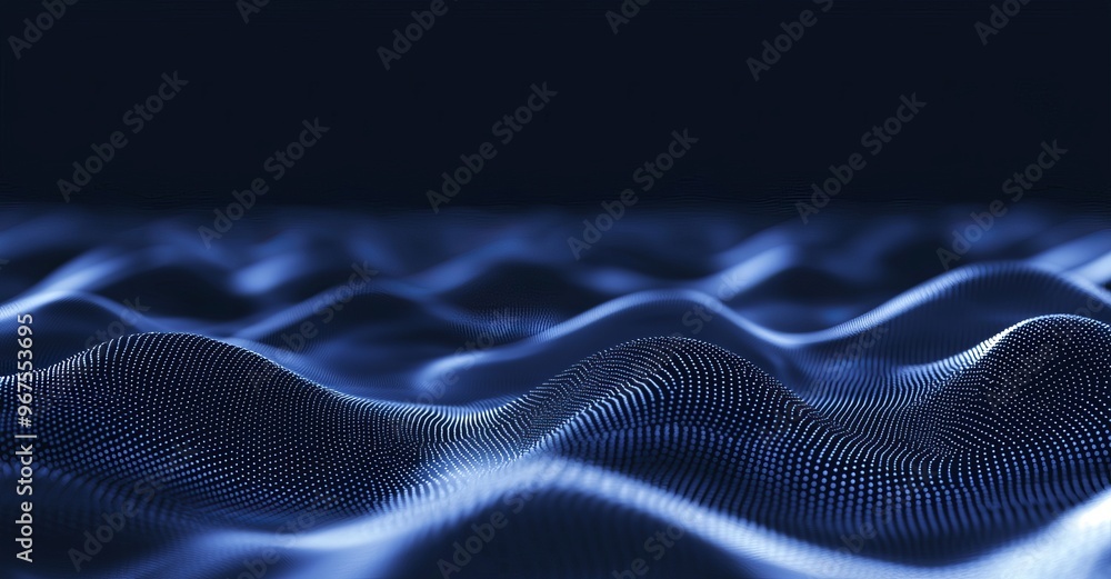 Poster Low polygonal space background with dots and lines connected. Abstract futuristic polygon concept.