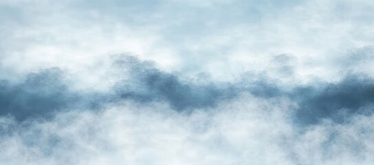 Fototapeta premium Isolated Blue Smoke on a White Transparent Background. Advert with blue fog.