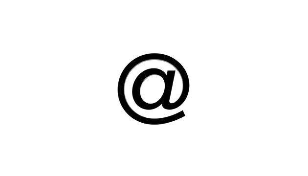 Email at @ symbol on a white background