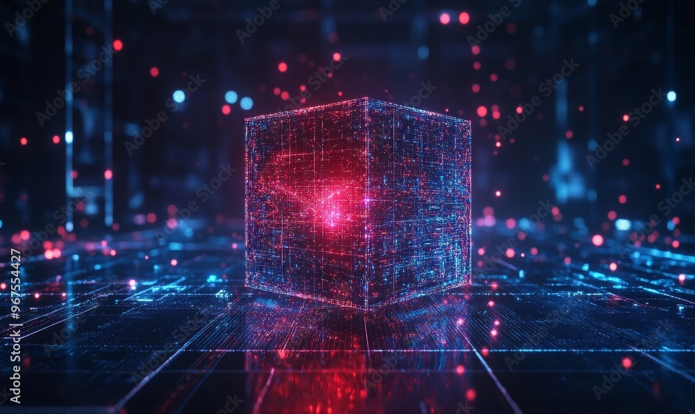 Aufkleber Colorful background with hexagon effect in 3D rendering