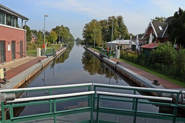 Die Schleuse Kukelorum in Ostfriesland