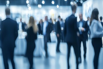 Posted in Stocks. Abstract blurry defocused tradeshow event exhibition business convention show job fair technology expo Organization company trade fair event Marketing advertisement concept
