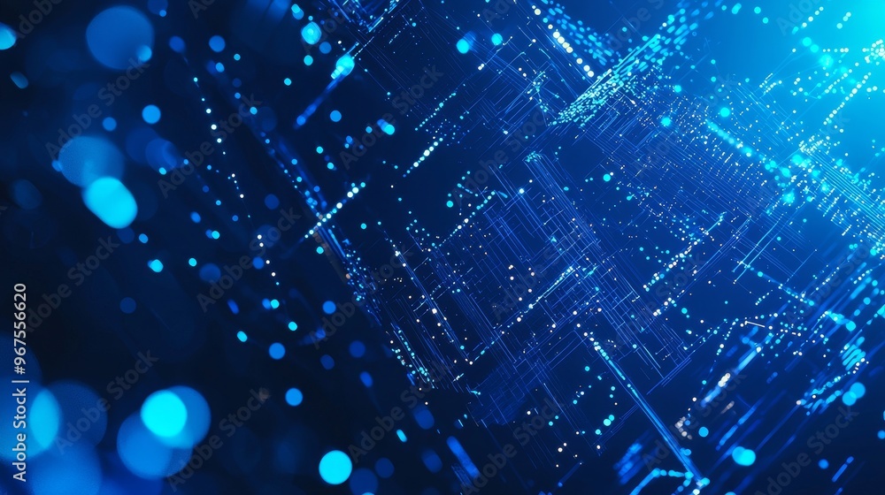 Poster background of abstract futuristic network connections, connected dots and lines. background for inte