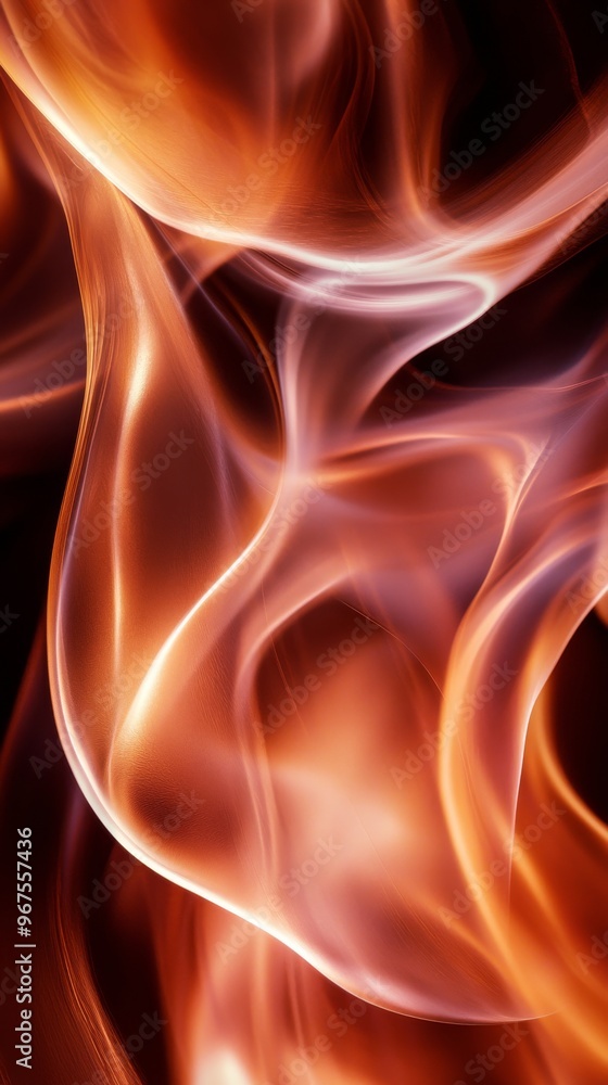 Poster abstract fire and smoke pattern, close-up view. artistic flame texture and motion concept
