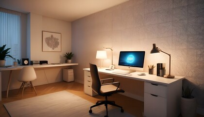 Photo interior modern design room 3d illustration;