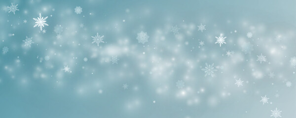 Winter background, snowflakes on a beautiful background, Christmas background for cards, snowfall. Snowy nature landscape, winter dust png.