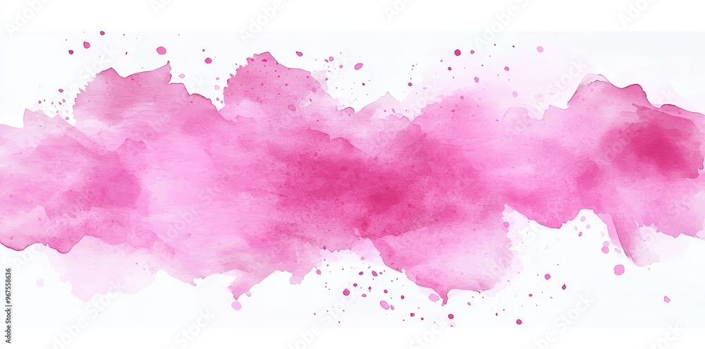 Poster the pink ink brush stroke is isolated on a transparent png file with pink brush splashes.
