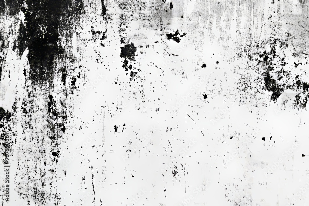 Poster use for grunge background vintage style with dust particles and grains on white background, dirt ove