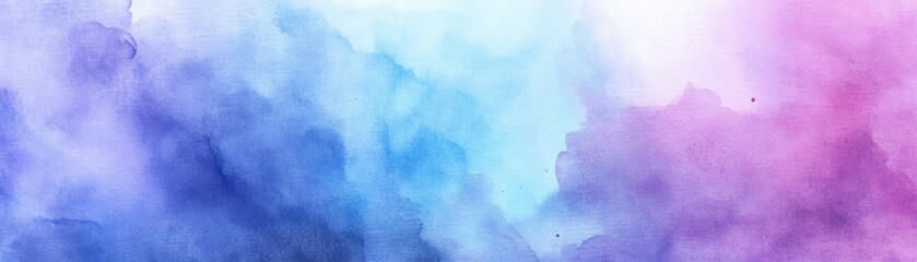 Fototapeta premium A beautiful watercolor background showcasing a blend of blue, purple, and pink hues, perfect for artistic designs and presentations.