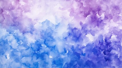 Naklejka premium A beautiful watercolor background with shades of purple and blue creating a peaceful and calming atmosphere, ideal for creative projects.