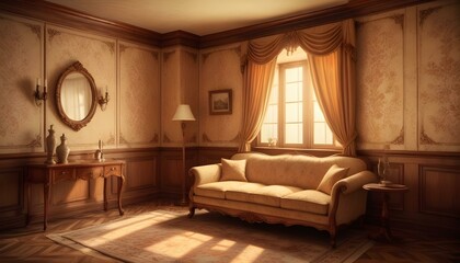 Photo interior modern design room 3d illustration;