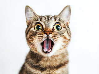 Surprised pretty cat