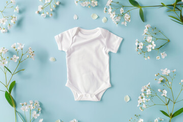 baby clothes for infants in solid color layout for design