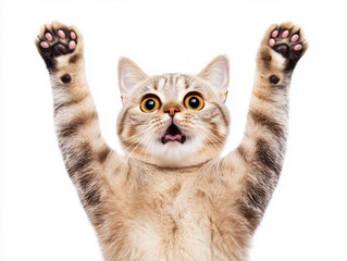 Surprised pretty cat