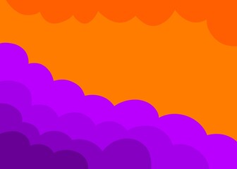Abstract background with clouds. Background in Halloween colors. Halloween background. Abstract clouds.