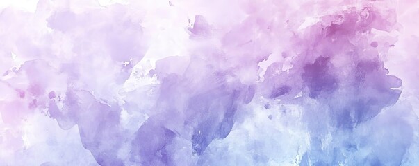 Obraz premium A soft, dreamy watercolor texture blending pastel shades of purple and blue, perfect for backgrounds and artistic designs.