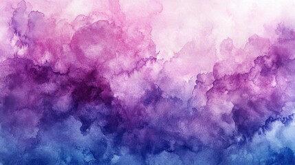 Fototapeta premium Vibrant watercolor background featuring soft pink, purple, and blue hues, perfect for creative projects and artistic presentations.