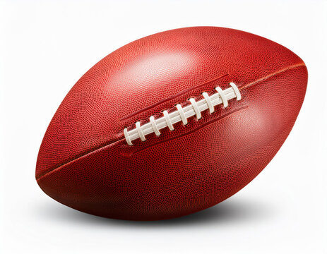 Rugby Sevens Ball, White Background. American Football Ball 