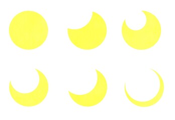 水彩　月　満月