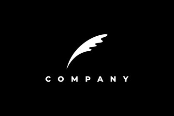 modern white goose feather logo