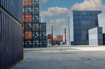 Containers in the port, Shipping & Transportation concept