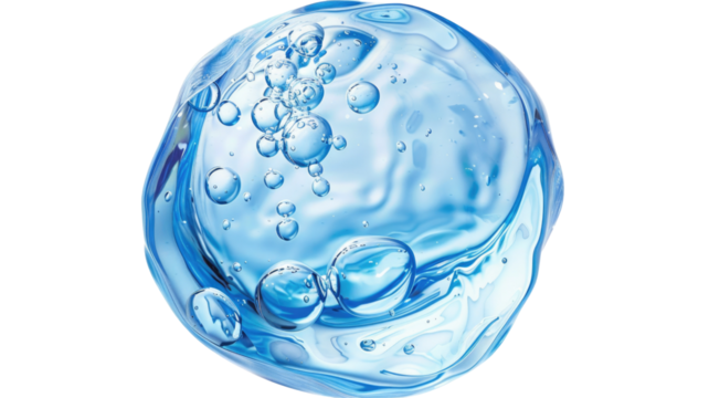 Clear water bubbles isolated photo png