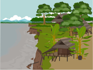 Soil that has been eroded by water.