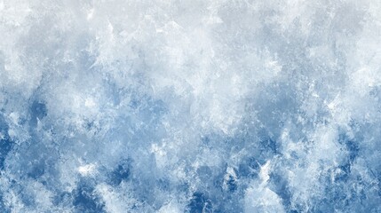 Intricate icy patterns in cool blues and whites reflect the gradual melting process under warming conditions, showcasing nature's artistry