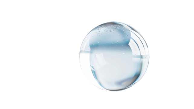 Clear water bubbles isolated photo png