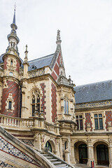 Architectural fragments of Benedictine Palace (Palais de la Benedictine, 1852) - neo-Gothic and...