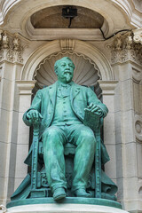 Architectural fragments of Benedictine Palace (Palais de la Benedictine, 1852) - neo-Gothic and...