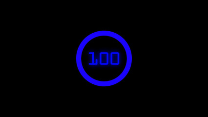 green loading bar progress round animation computer graphic isolated on a black background. 4k Video