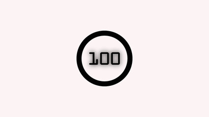 black loading bar progress round animation computer graphic isolated on a white background. 4k Video