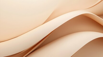 Elegant Flowing Curves in Soft Beige Tones,Serene Abstract Minimalist Design