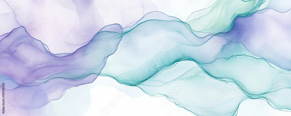 Poster soft and abstract colorful waves of ethanol, blending seamlessly to create a harmonious and modern d