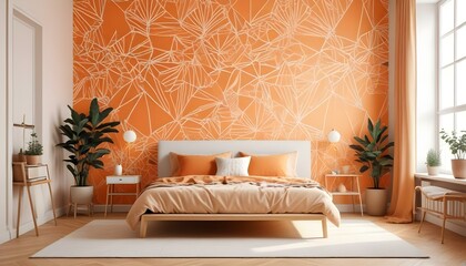 Photo interior modern design room 3d illustration;