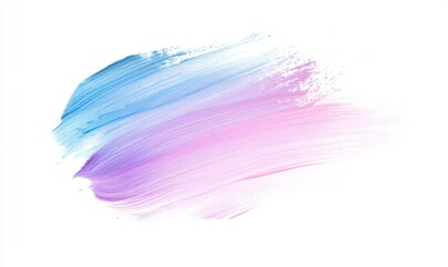 A brush stroke of paint with a pink, purple and blue hue