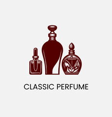 ELEGANT AND MINIMALIST PERFUME BOTTLE LOGO DESIGN