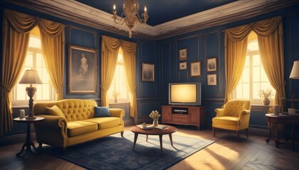 Photo interior modern design room 3d illustration;