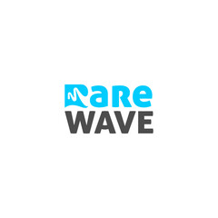 R letter with wave icon with letter wave logo