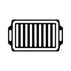 tray plastic package glyph icon vector. tray plastic package sign. isolated symbol illustration