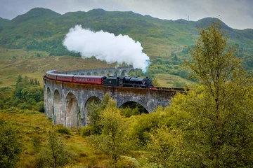 The Jacobite steam train, Glenfinnan Viaduct, Scotland