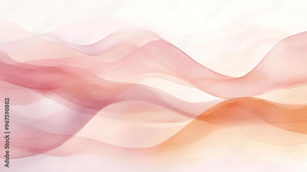 Aufkleber soft pastel waves blend harmoniously, creating a tranquil and serene abstract background for various